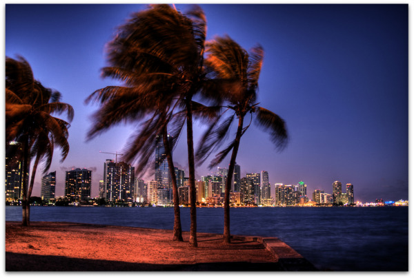 Miami Beach - Miami skyline by