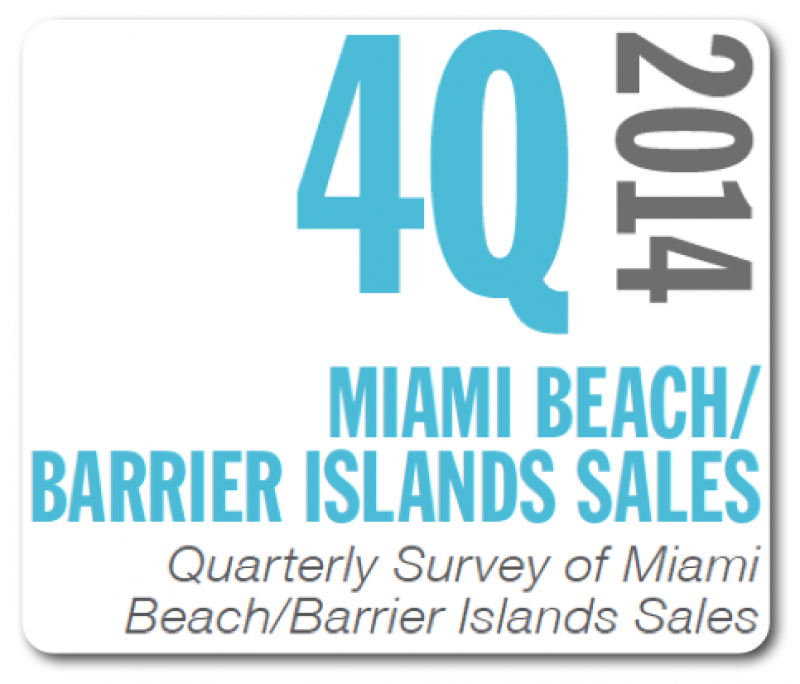 4Q 2014 miami beach barrier islands sales - elliman reports
