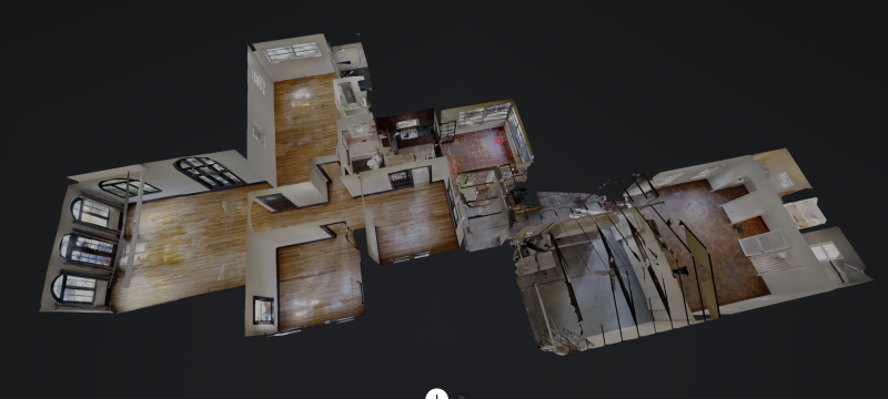 Matterport Dollhouse / 3D virtual tour / walk-through of 121 NE 92 St in Miami Shores