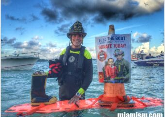 Miami Firefighters collecting donations for MDA