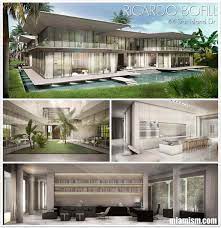 Ricardo Bofill renderings for 44 Star Island Dr, Miami Beach
