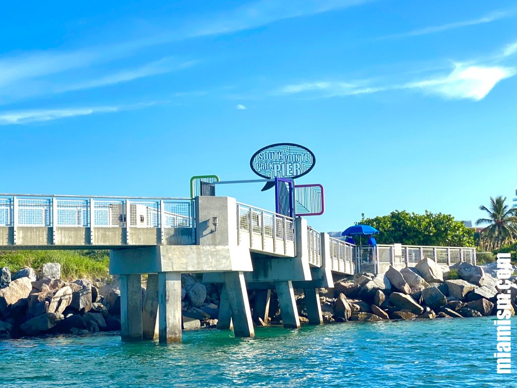 South Pointe Pier from the water by Miamism