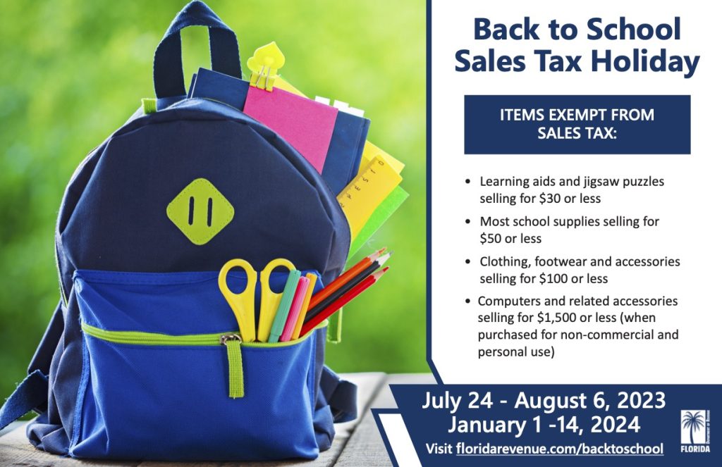 back to school tax holiday