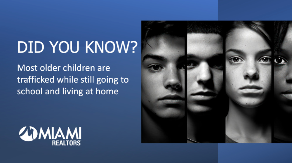 Did you know that most older children are trafficked while still going to school and living at home?