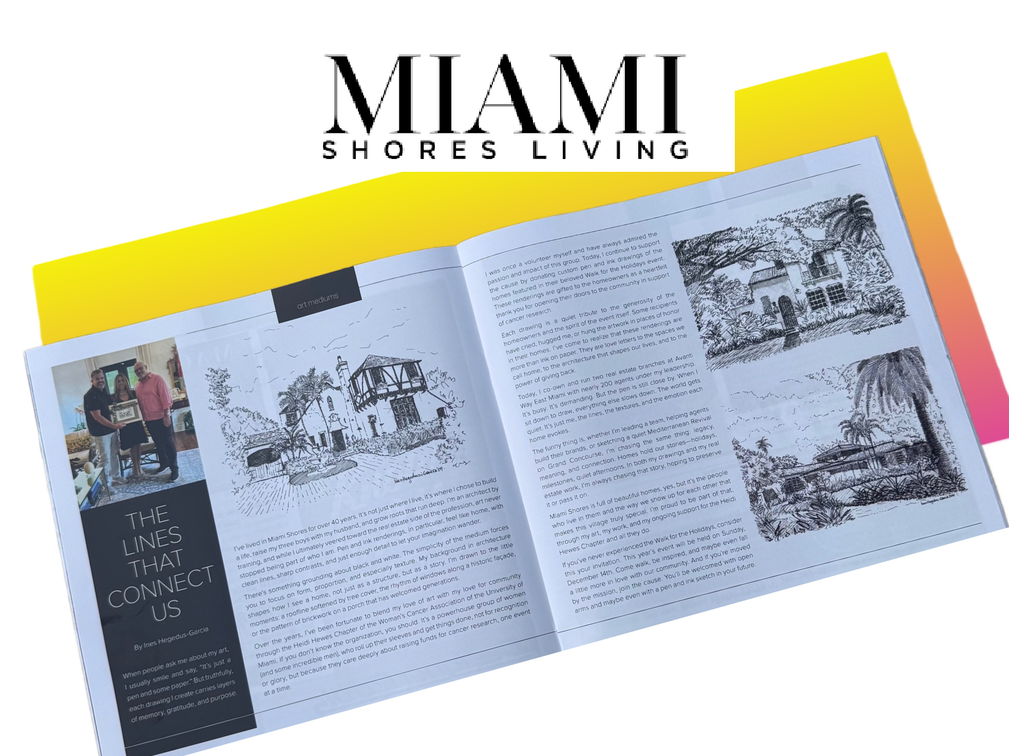 Miami Shores Living Magazine - features Ines Hegedus-Garcia
