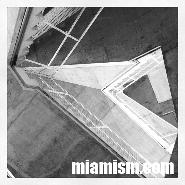 1111 Lincoln Road parking garage in Miami Beach designed by Herzog & de Meuron, featuring exposed concrete levels and its distinctive open-air architectural design.